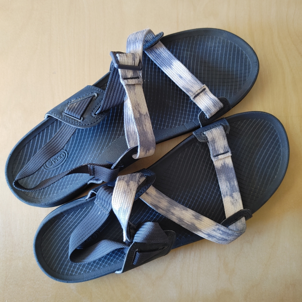 Chaco Sandals with Blue Tie-Dye Straps